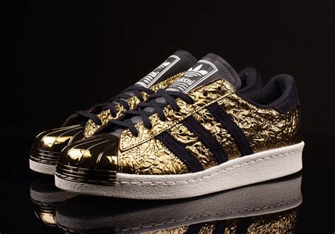 Adidas Superstar metal toe gold